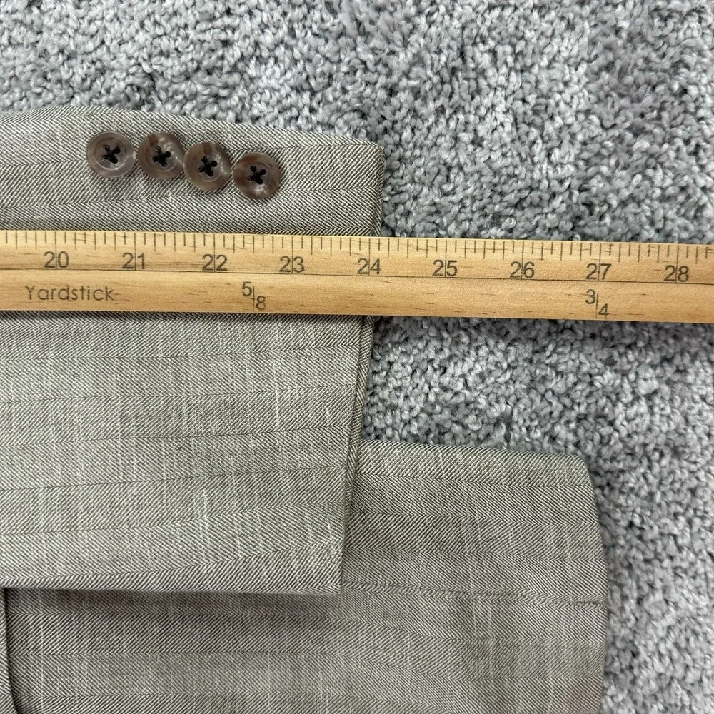 George Bass Loro Piana Blazer Men's 44R Summertime Wool Silk Linen 1/4 Lined